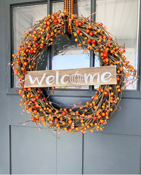 Fall Welcome Wreath Sign