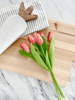 Pink 14.5" Faux Tulip Bundle