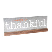 ALWAYS THANKFUL GALV. SIGN