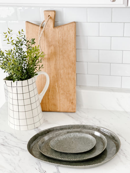 Decorative Galvanized Oval Trays