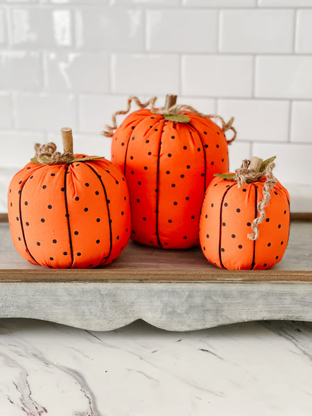 Orange Pumpkin with Black Dots