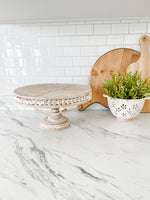 Rustic Beaded Cake Stand